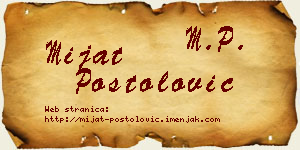 Mijat Postolović vizit kartica